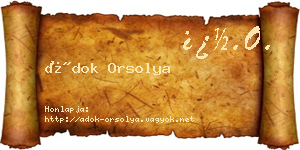 Ádok Orsolya névjegykártya
