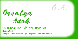 orsolya adok business card